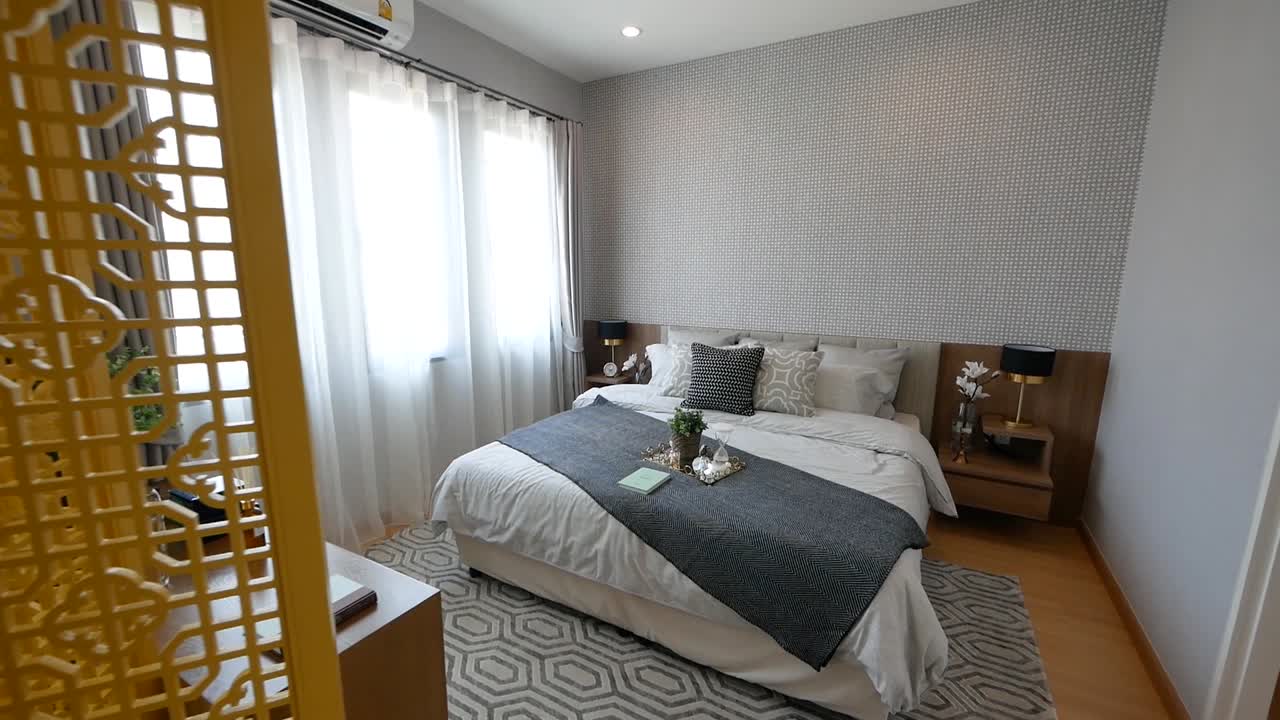 decoración de dormitorio de lujo moderno oriental