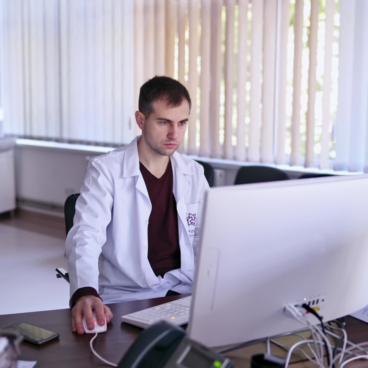 Professional doctor at office