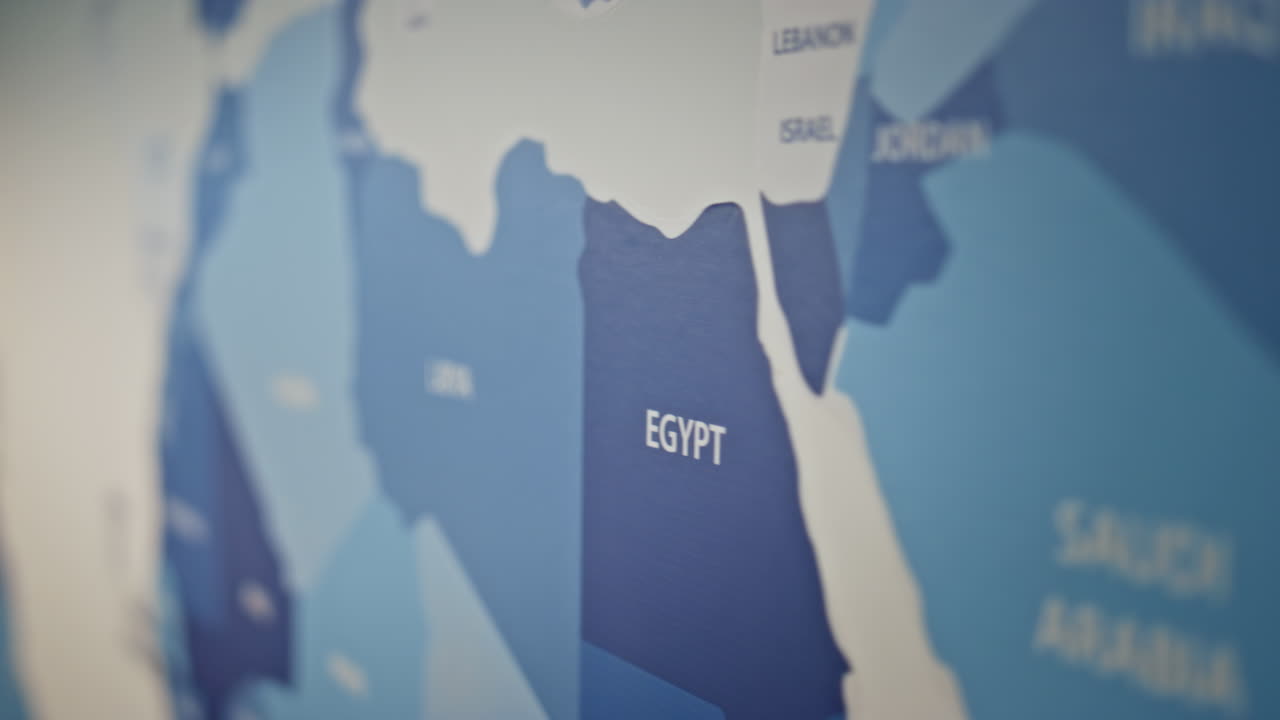 World map analytics department monitoring office closeup. Global distribution