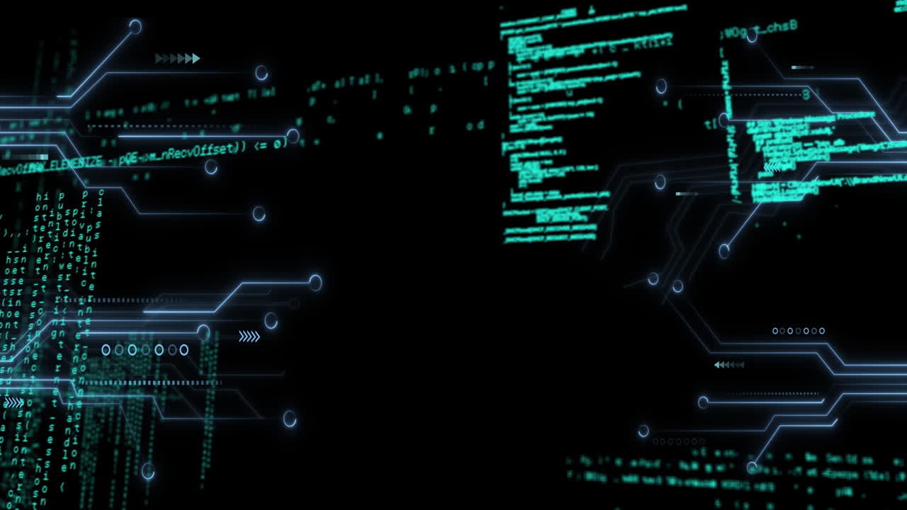 Animation of data processing over computer circuit board