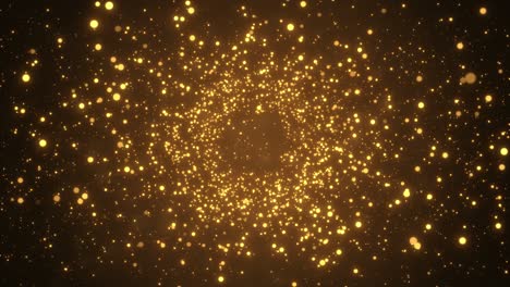 las partículas de polvo de bucle de 4k, las estrellas de confeti vuelan con brillo.