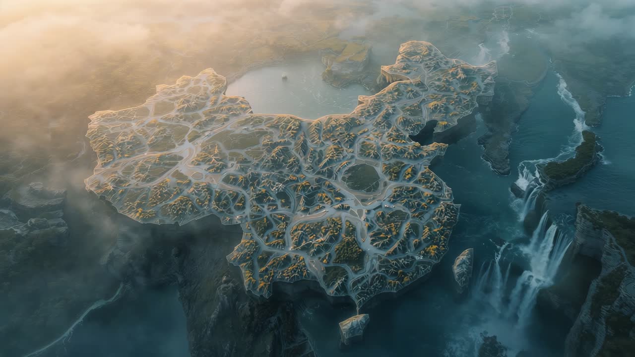 Aerial View of China's Landscape