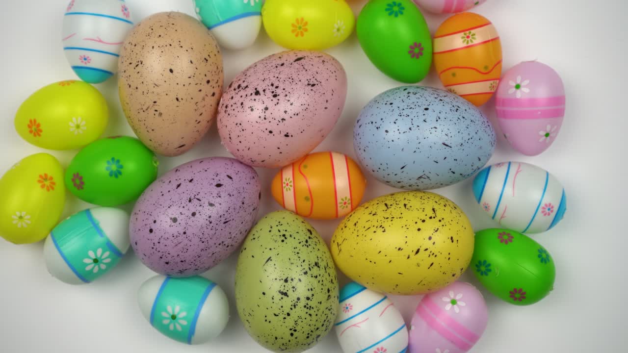 Symbol of Easter. Colorful Easter eggs and a holiday in every home.