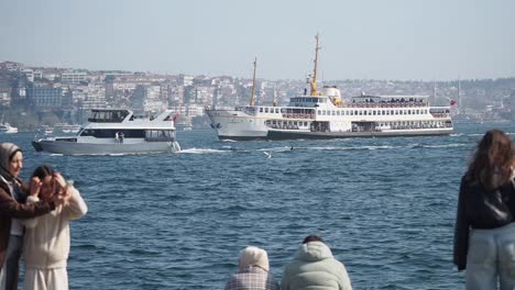 ferry boat on the bosphorus, istanbul