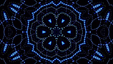 las líneas brillantes brillantes establecen un movimiento de onda azul, colorido, sobre un fondo negro