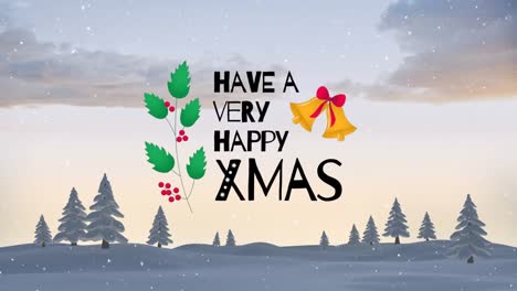 Animation-of-snow-falling-over-merry-christmas-text