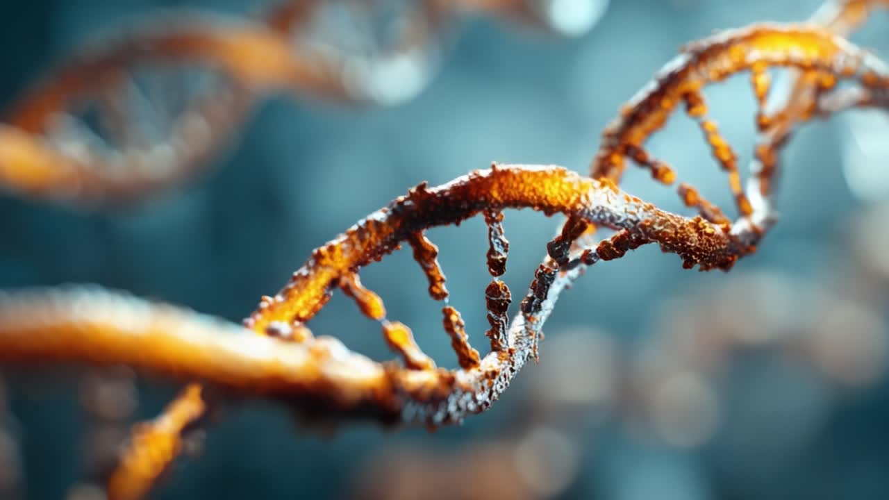 Captivating Close-Up of DNA Helix: An Intricate Exploration of Genetic Structures and Their Significance in Biological Science and Life