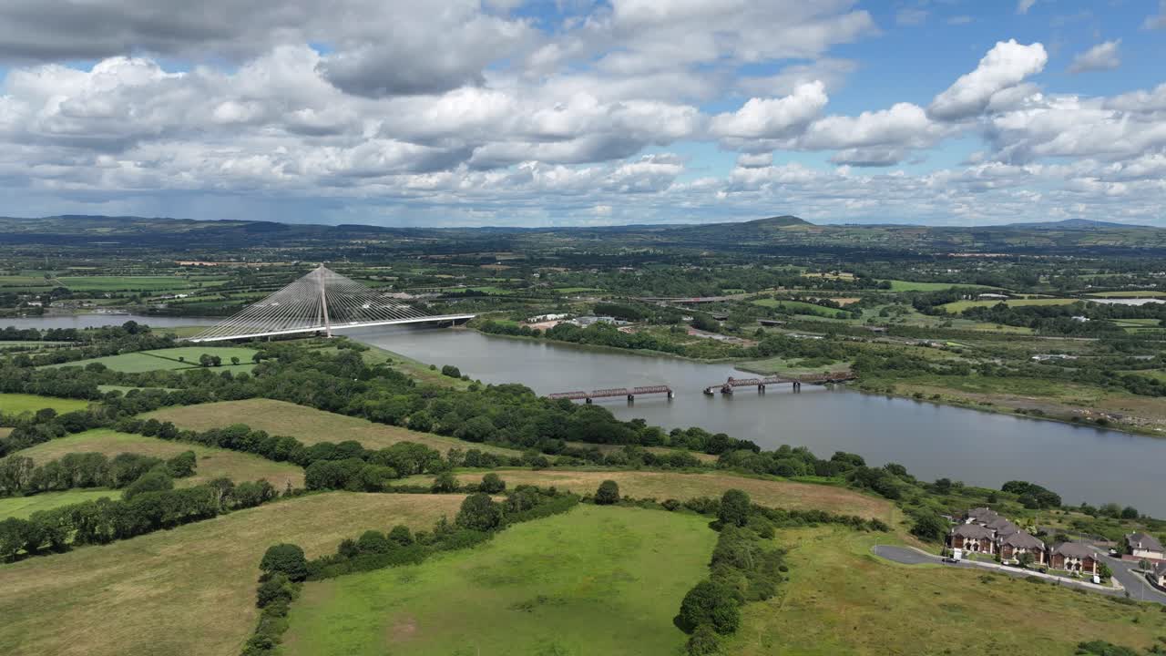 landscape Timelapse Thomas Francis Meagher Bridge linking Waterford and Kilkenny over The River Suir Ireland Epic Locations