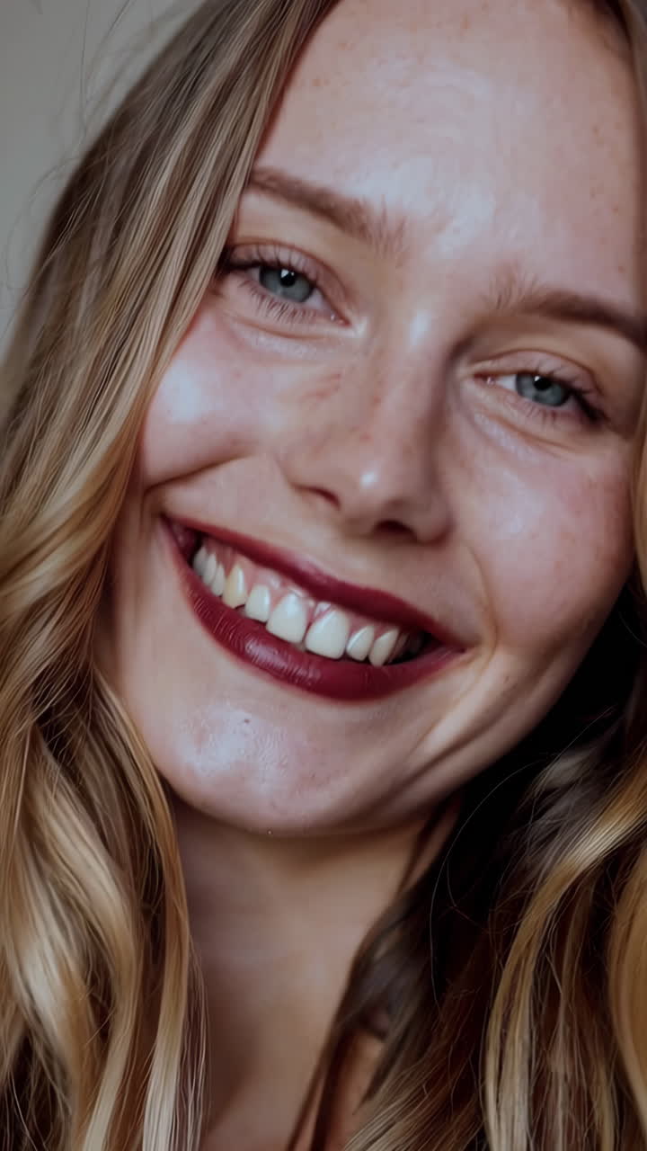 retrato de una mujer feliz