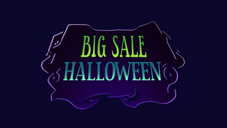 Halloween-Big-Sale-with-mystical-frame-on-dark-space