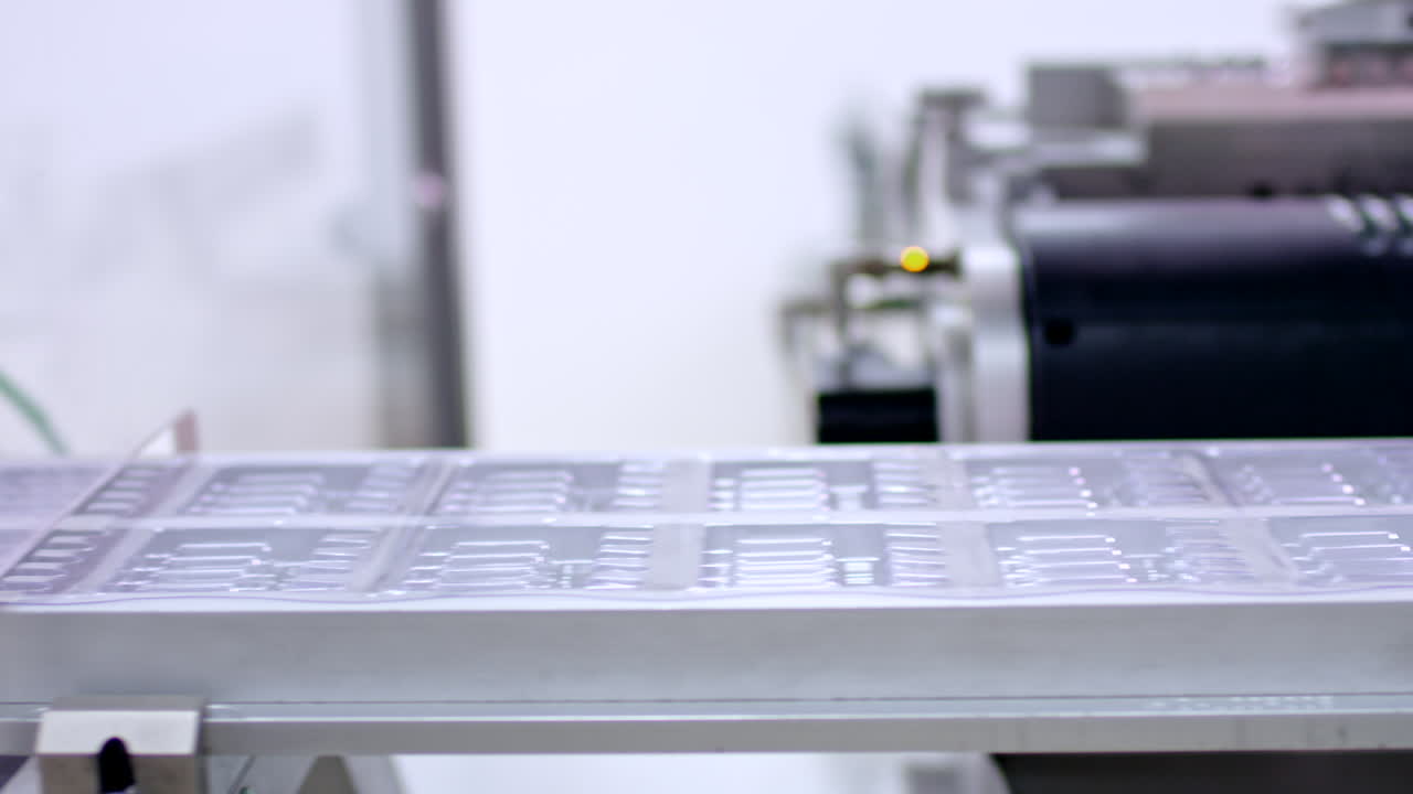 의약품 산업. 의약품 생산 라인 의약품 포장