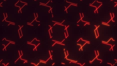 patrón de luces de neón rojas geométricas futuristas para diseños modernos