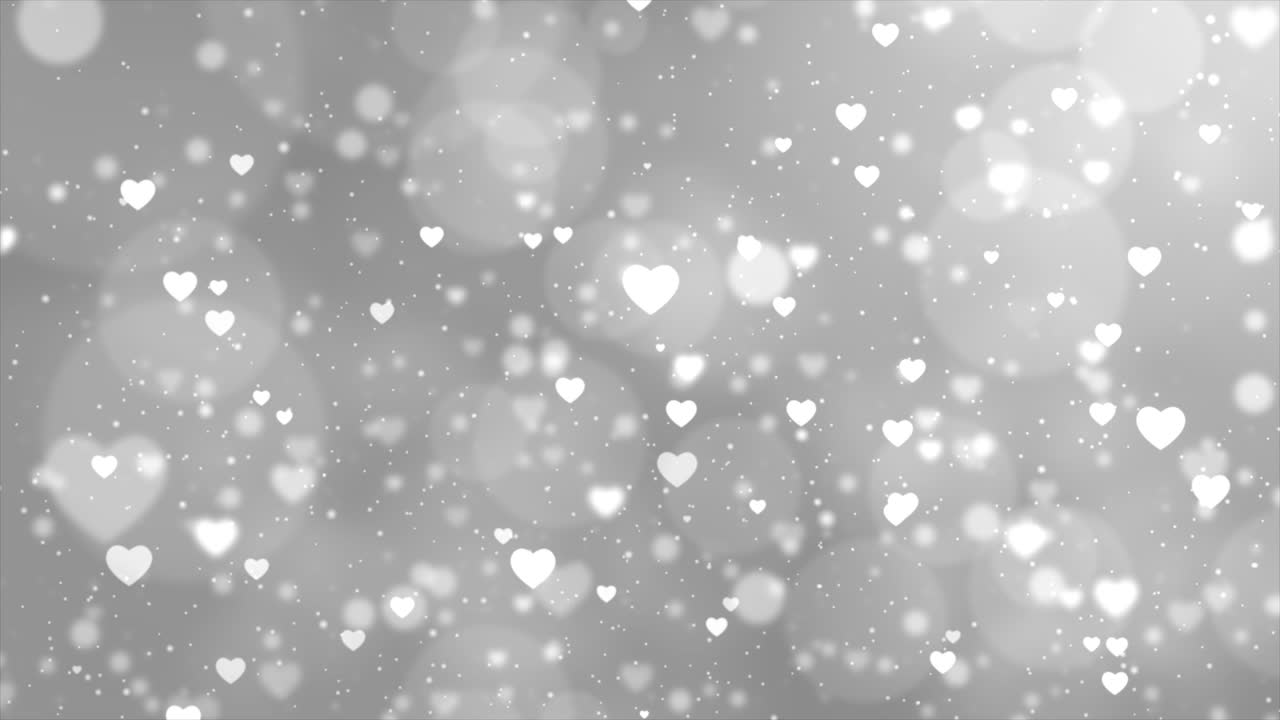 Abstract Grey and White Hearts Background