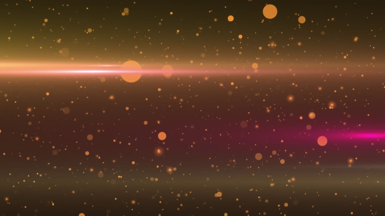 Animation of glowing spots of light over dark background