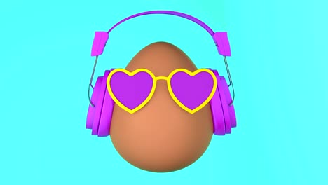 3d animation of fancy eggs. looped