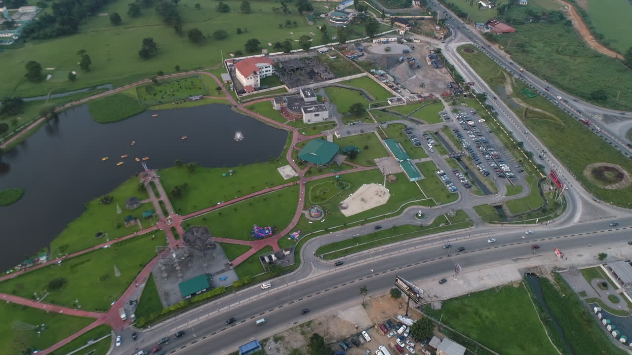Ariel shot of port Harcourt city with a drone