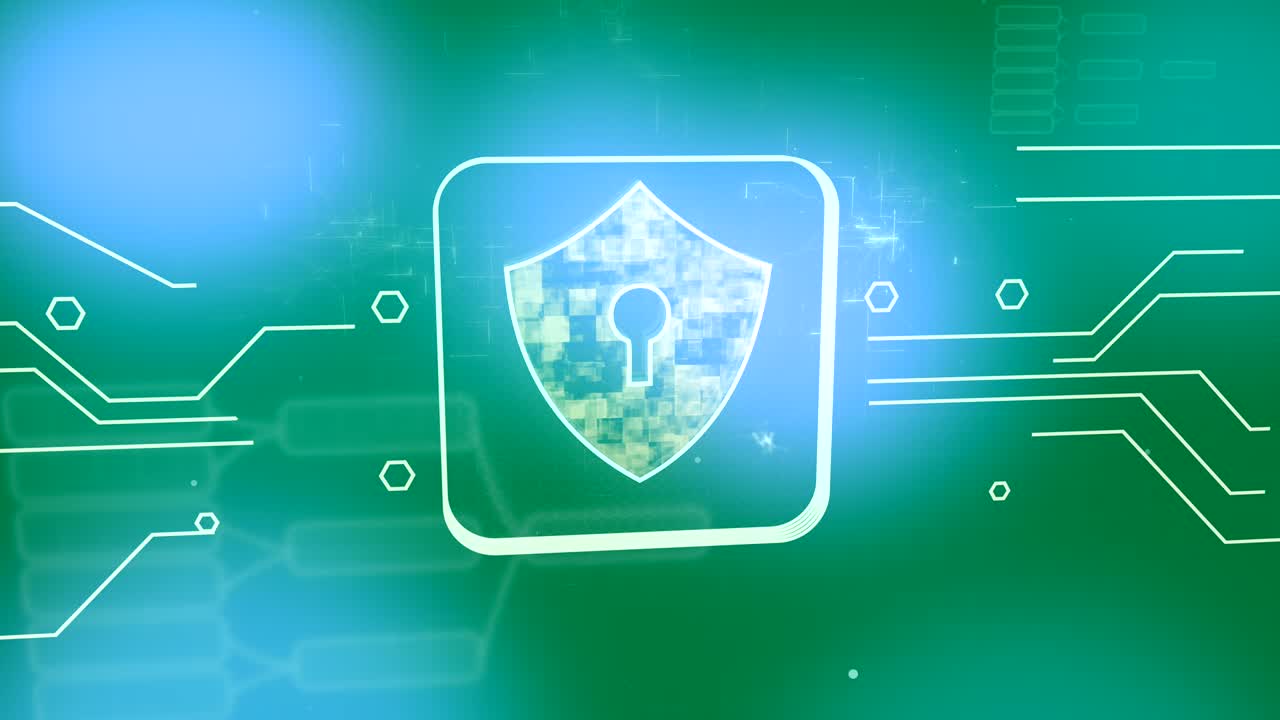 video en 4k del fondo de luz del sistema de seguridad.