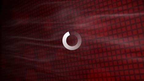 animación del anillo de carga de datos sobre un fondo rojo