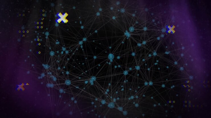 Un indicatore di caricamento pulsante attiva un cluster di nodi 3D che pulsa e si ridimensiona, segnalando il completamento del ciclo.