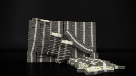 Money-stacks-bundle-falling-dollars-financial-win-US-USA-American-currency-tax