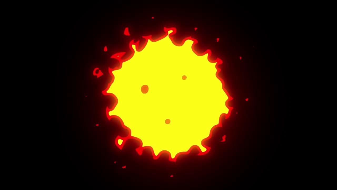 efectos de llama. fuego que pasa, explosión, estallido, movimiento, quema animado