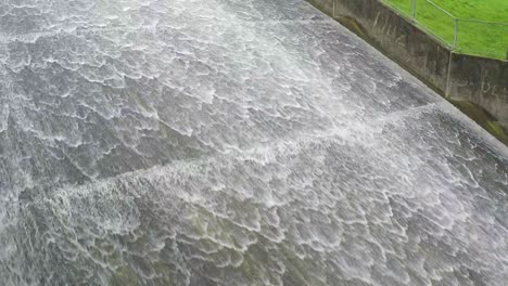 dam waterway with flowing water