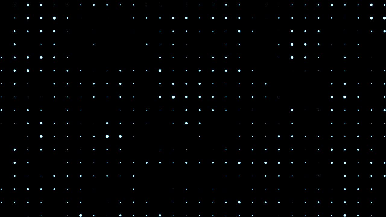 abstract circle shape array blue with movement and metallic reflex effect on black