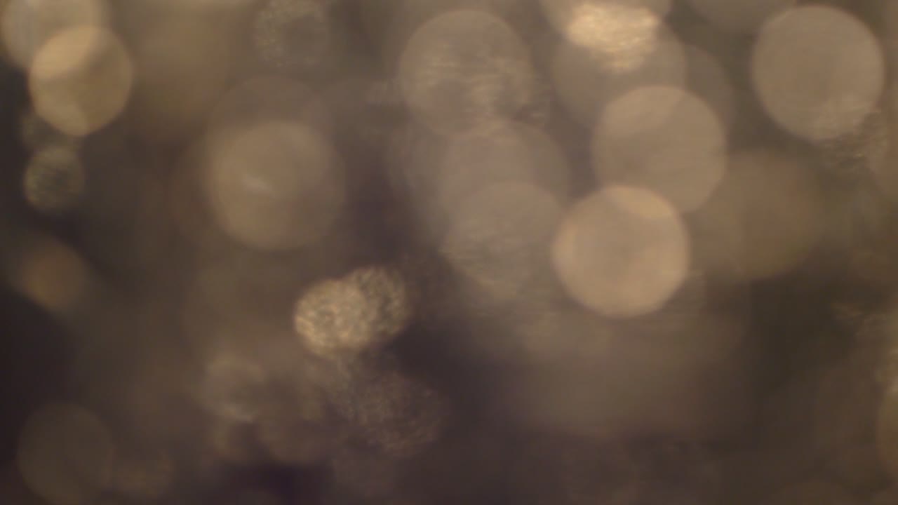 Warm Bokeh Lights Blurring and Fading in the Dark