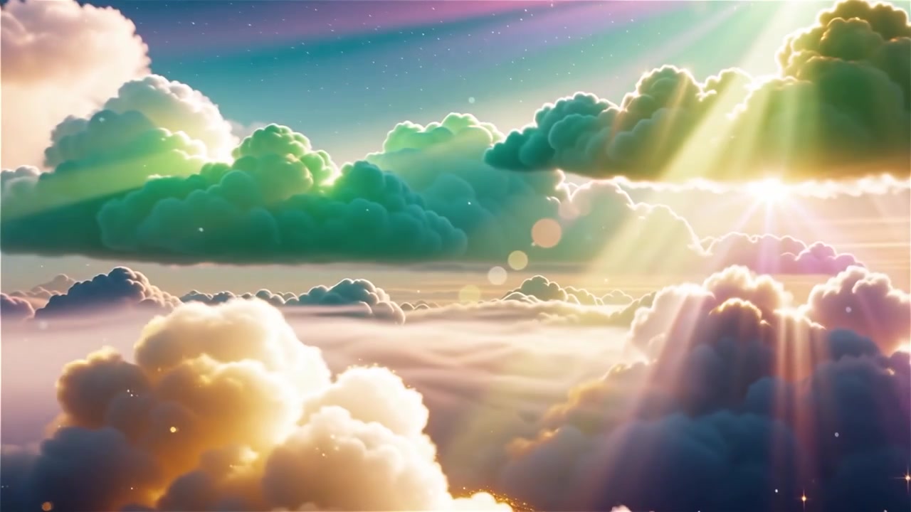 Christian Heavenly Light Worship Background