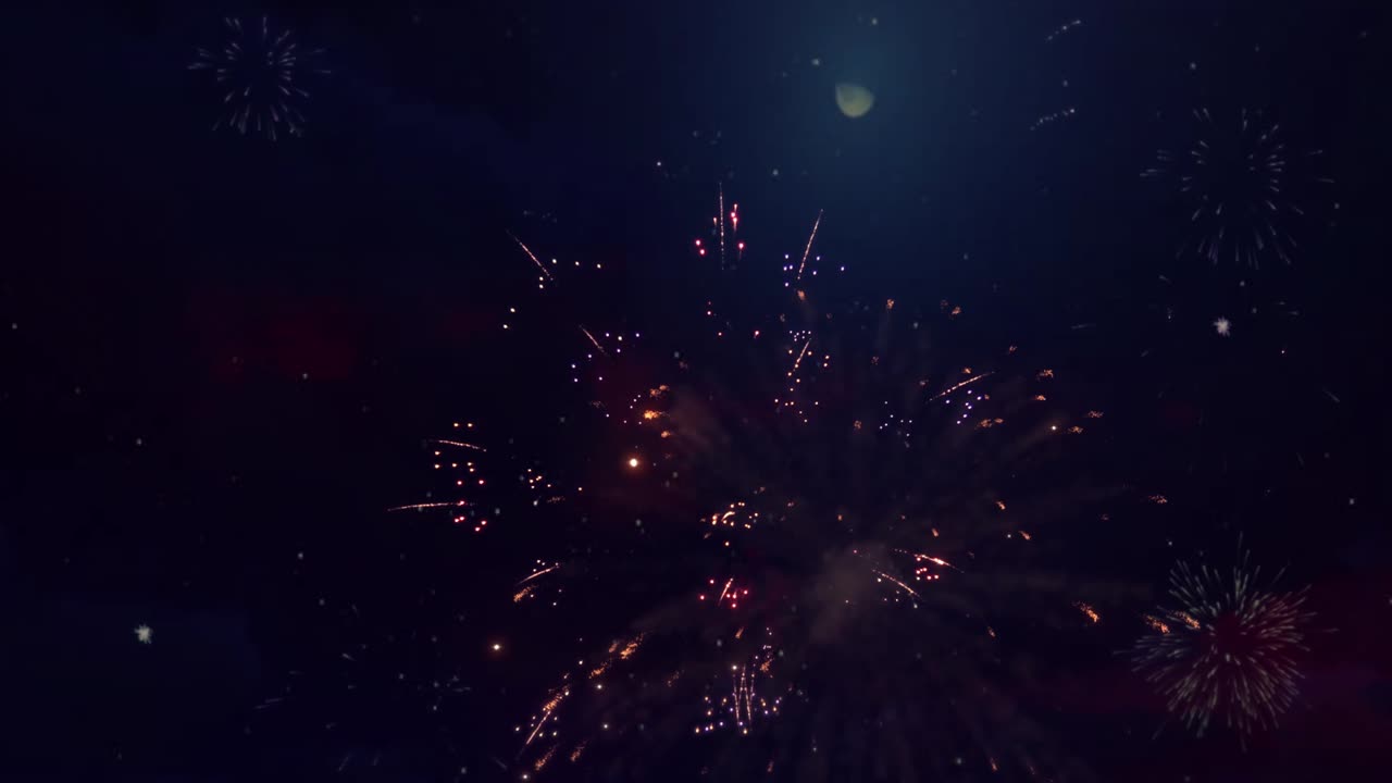 4k fireworks display celebration colorful new year loop firework explosion loop