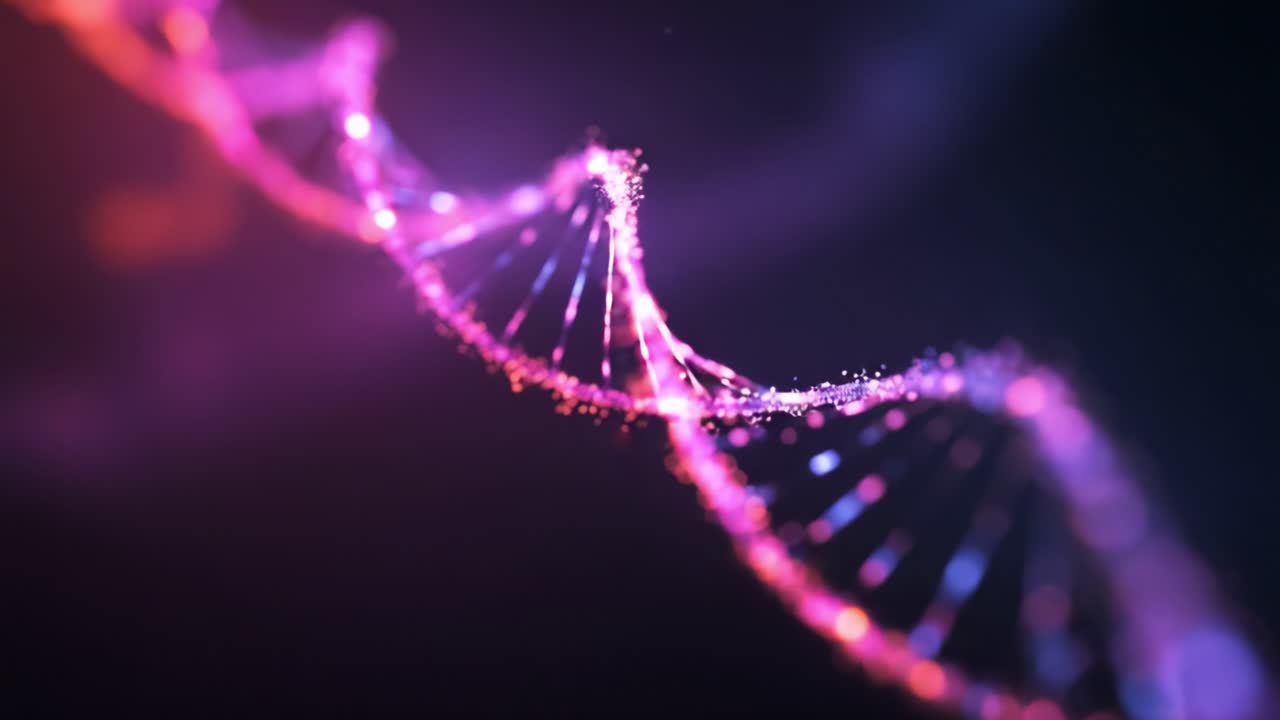 A mesmerizing visual representation of DNA strands, showcasing intricate designs and vibrant colors, symbolizing the essence of life, genetics, and molecular biology through abstract art forms