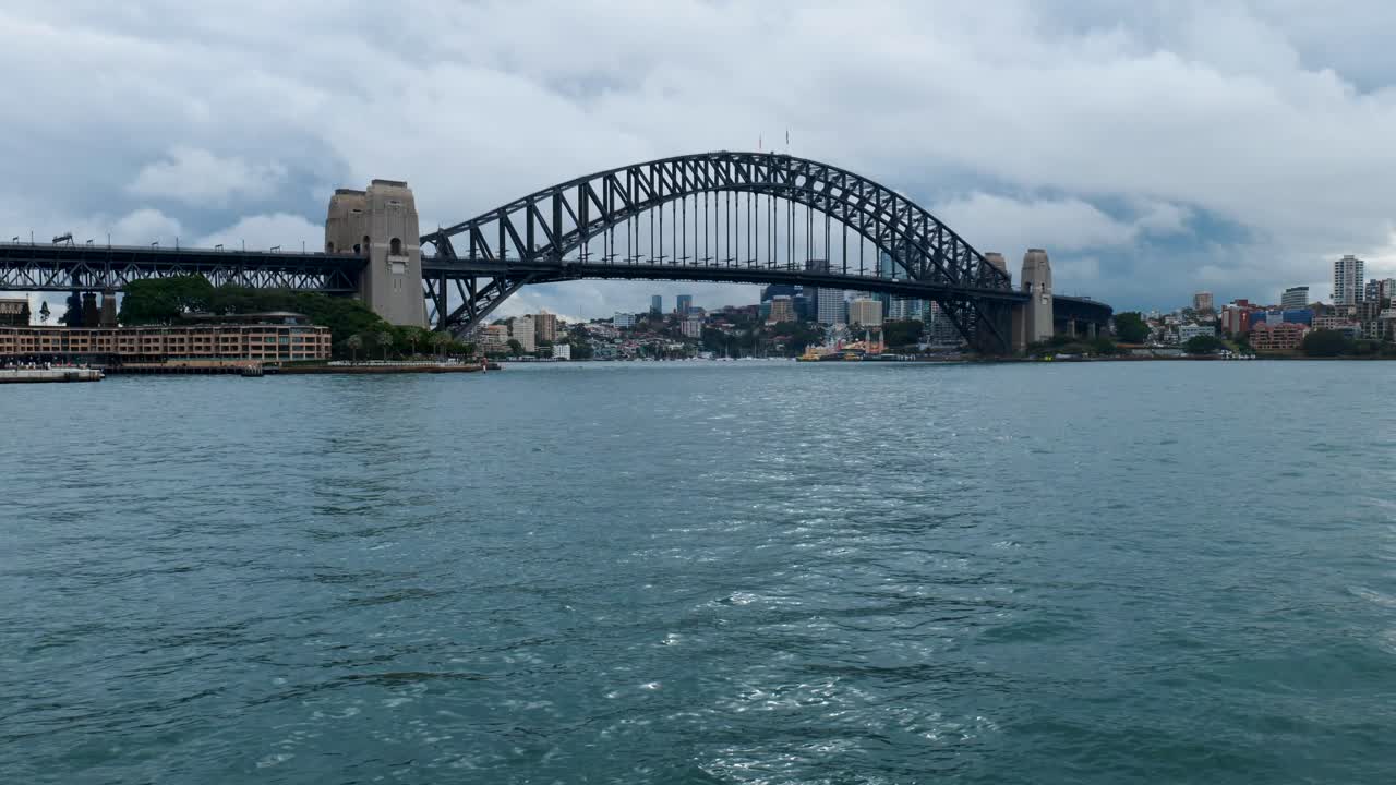 Sydney Harbour Bridge from the Water on an Overcast Day