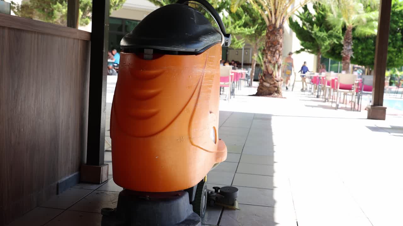 Floor Cleaning Machine Near Pool