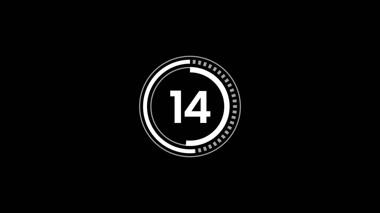 30 Second Countdown Timer on Black Background