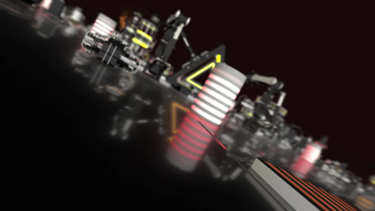 futuro tec bucle negro naranja ciencia aplicada