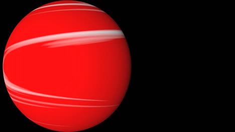 the red virtual planet is spinning.