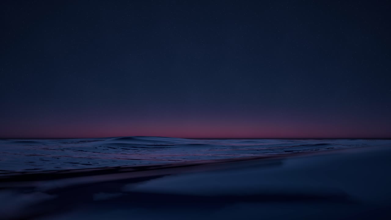 별이 가득한 밤, 바다의 해가 지는 곳