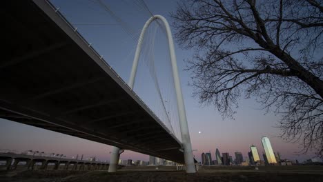 margaret hunt hill bridge at dusk