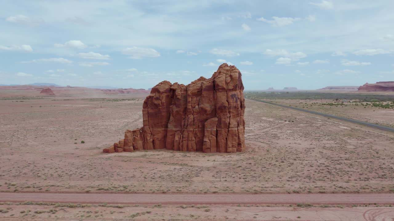 아리조나 주 나바호 보호구역의 록 포인트에서 아름다운 날의 공중 촬영