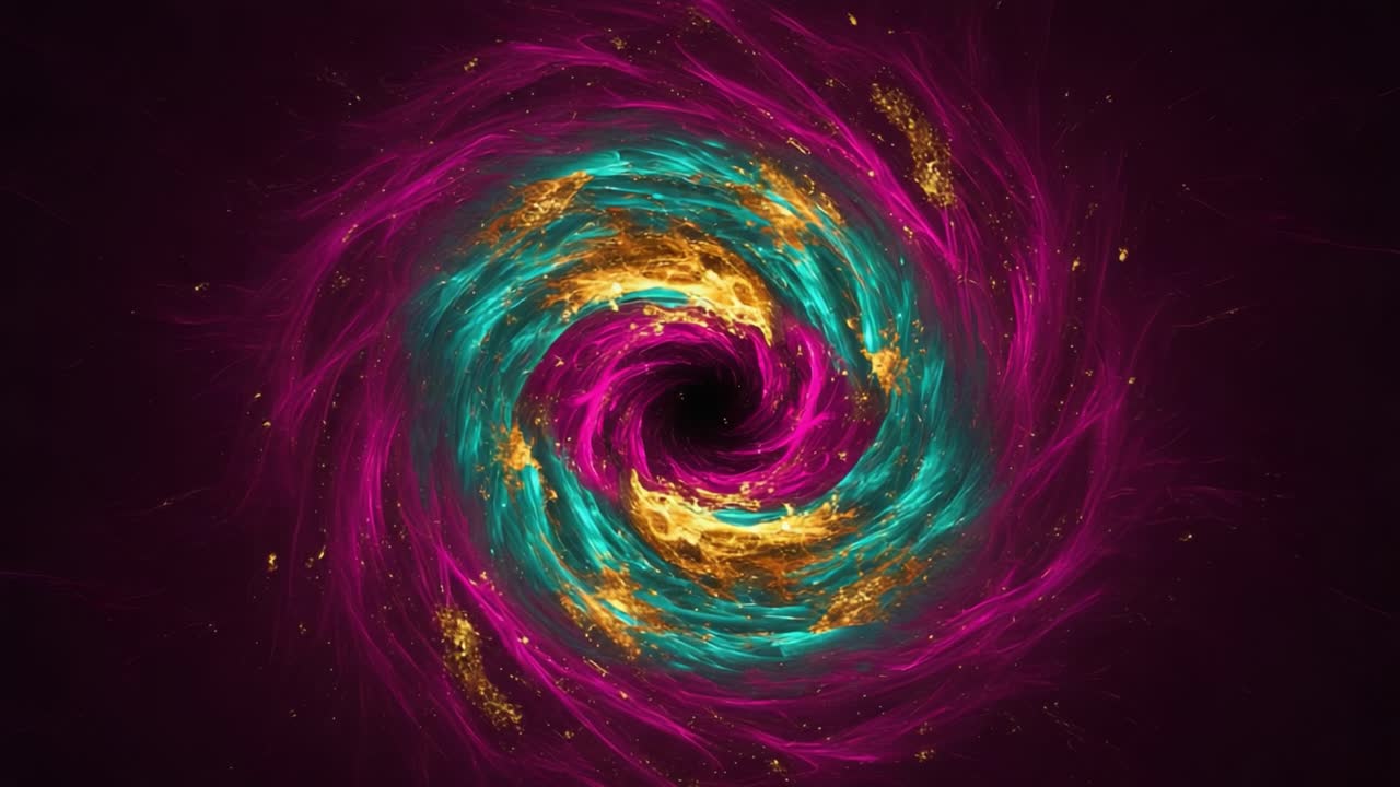 A Stunning Visualization of a Cosmic Spiral, Showcasing Vibrant Colors and Dynamic Patterns, Representing the Beauty of Space and Galactic Formations