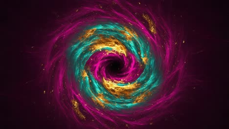 a stunning visualization of a cosmic spiral, showcasing vibrant colors and dynamic patterns, representing the beauty of space and galactic formations