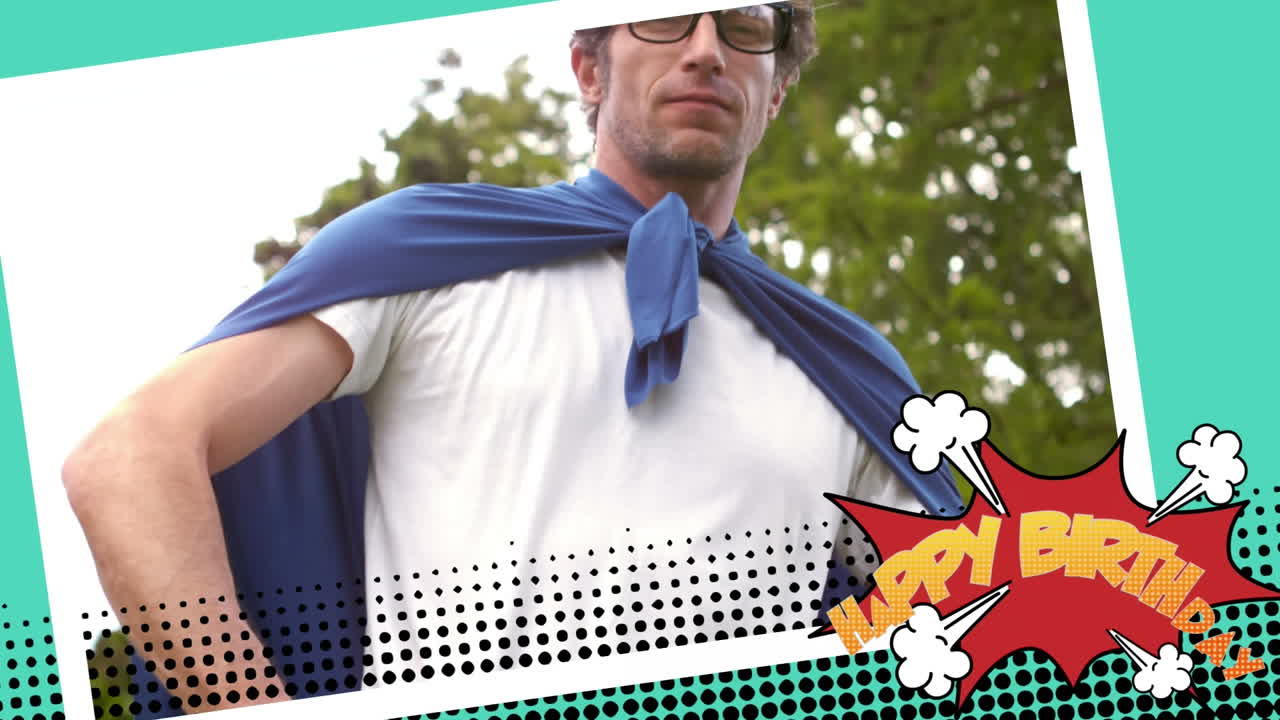 연설 거품에 쓴 생일 축하