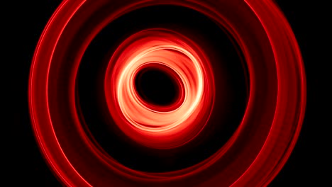 glowing abstract curved red lines - light painted 4k video timelapse