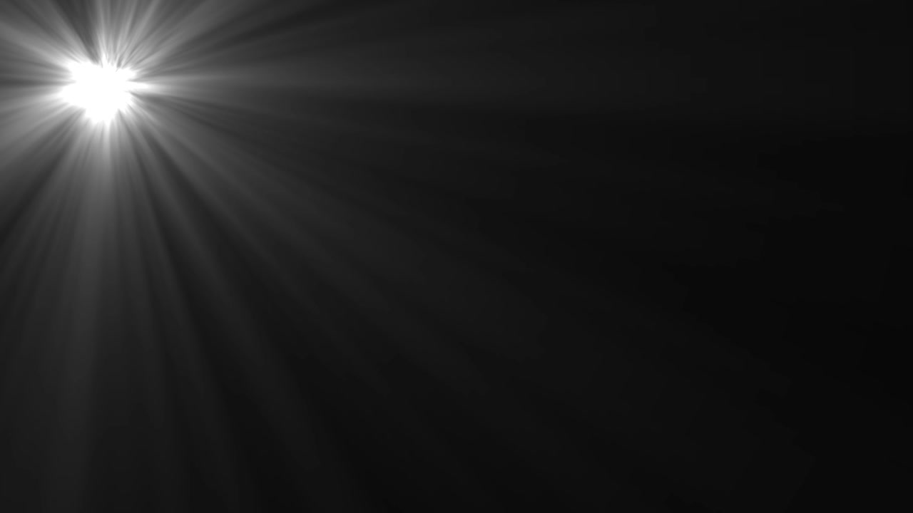 Bright White Lens Flare Effect on Black Background