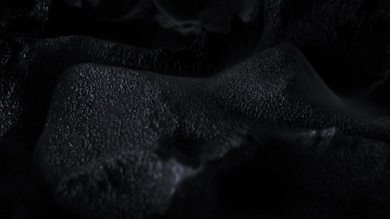 animación de bucle sin costuras de renderizado en 3d de forma negra abstracta