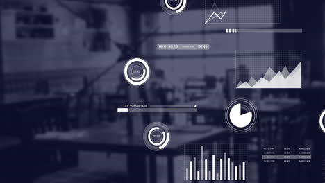 Animation of statistics and financial data processing over office