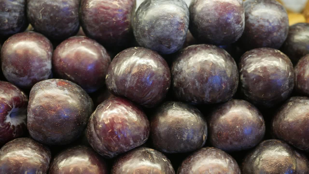 Pile of Dark Purple Plums