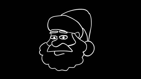 santa on a black background