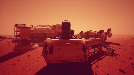colonia de marte: un hábitat futurista en el planeta rojo