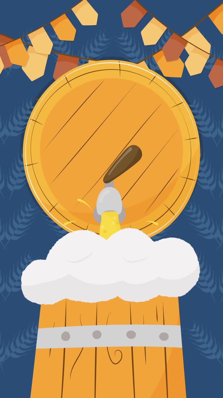 Beer Barrel with Tap and Foam